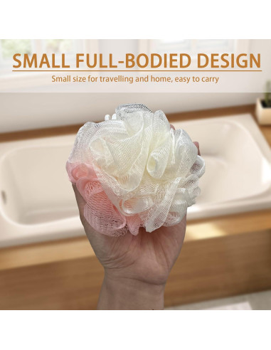 Paquete de 20 Esponjas de Baño Lufa BEAGERUO Mini 10 cm