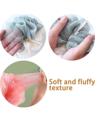 Paquete de 20 Esponjas de Baño Lufa BEAGERUO Mini 10 cm