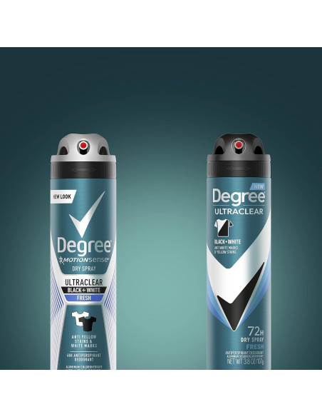 Spray Antitranspirante Degree Hombres UltraClear 107 g Negro + Blanco