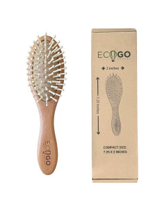 Cepillo de Pelo de Madera EcoGoTravel - Compacto y Ergonómico