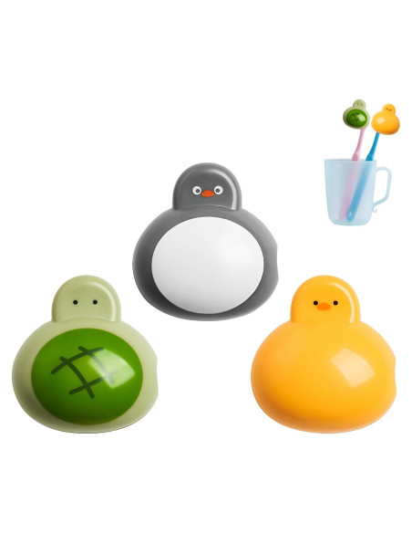 Juego de 3 Cubiertas de Cepillo de Dientes SAMIQU - Diseño Animales