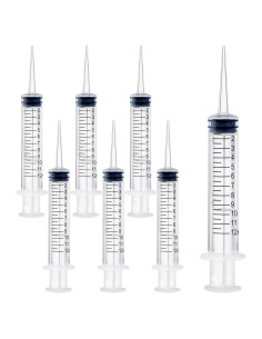 Paquete de 7 Jeringas Dentales BHOWISK 12ml Punta Recta