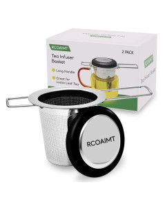 Paquete de 2 coladores de té RCOAIMT de acero inoxidable
