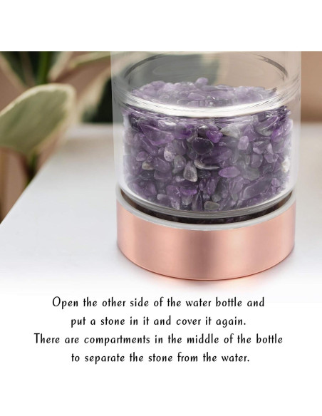 Botella de Agua de Cristal Yoption 400ml con Infusor y Funda