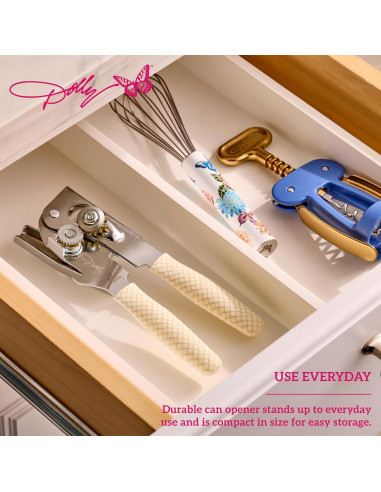 Abrelatas Compacto Dolly Parton - Mangos Ergonómicos 19 cm