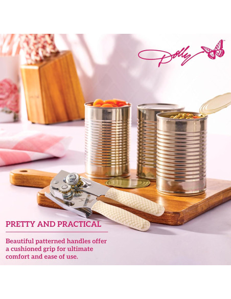 Abrelatas Compacto Dolly Parton - Mangos Ergonómicos 19 cm