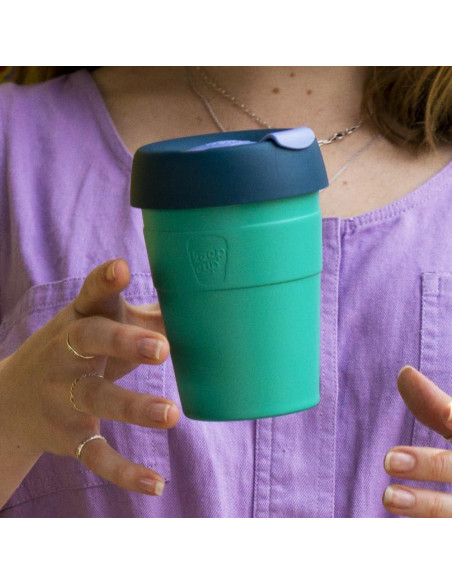 Taza de Café Reutilizable KeepCup 16oz Acero Inoxidable Aislado