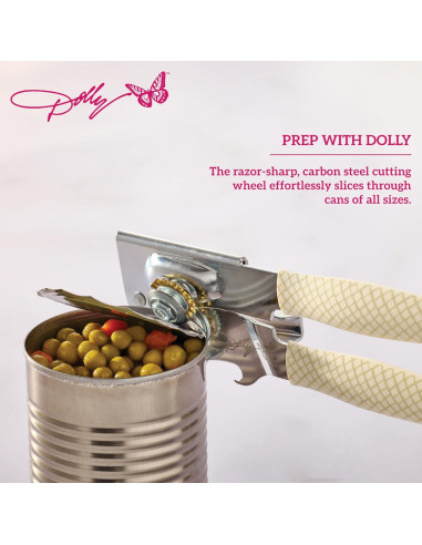 Abrelatas Compacto Dolly Parton - Mangos Ergonómicos 19 cm