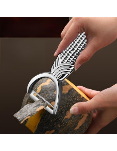 Pelador de Verduras Huakai Giratorio Acero Inoxidable Antideslizante 2