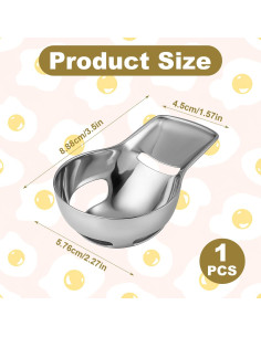 Separador de Yemas de Huevo Tucnoeu Acero Inoxidable 316 2