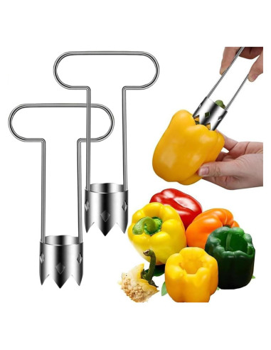 Juego de 2 Corers de Frutas Serrados ZPRODESTD - Acero Inoxidable