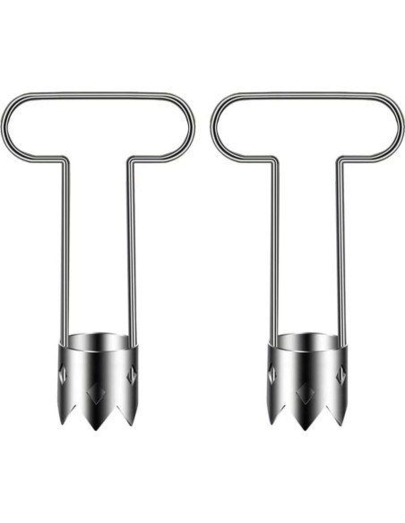 Juego de 2 Corers de Frutas Serrados ZPRODESTD - Acero Inoxidable