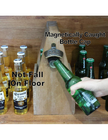 Abrebotellas de Pared Magnético HAIICEN Calavera Bronce Antiguo