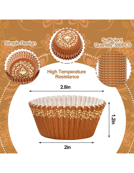 300 Forros de Papel para Cupcake Cielito Lindo JarThenaAMCS