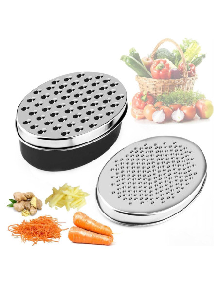 Rallador de Queso Kunovo Acero Inoxidable con Contenedor 198g