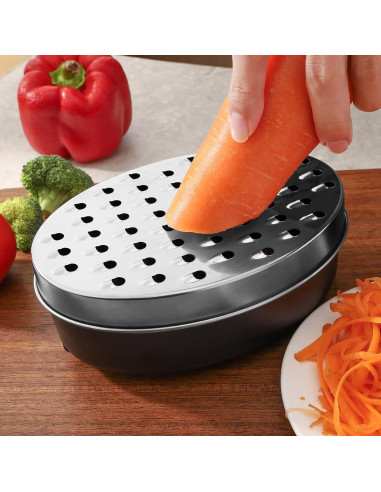 Rallador de Queso Kunovo Acero Inoxidable con Contenedor 198g