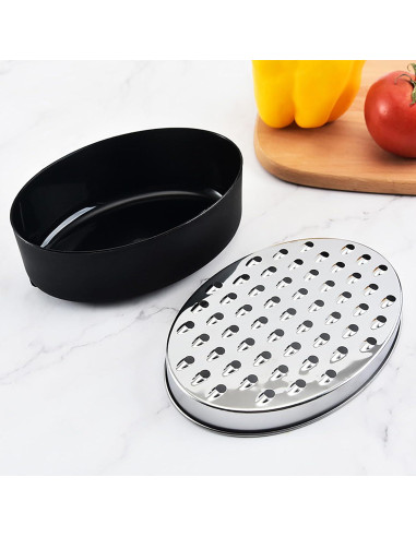 Rallador de Queso Kunovo Acero Inoxidable con Contenedor 198g