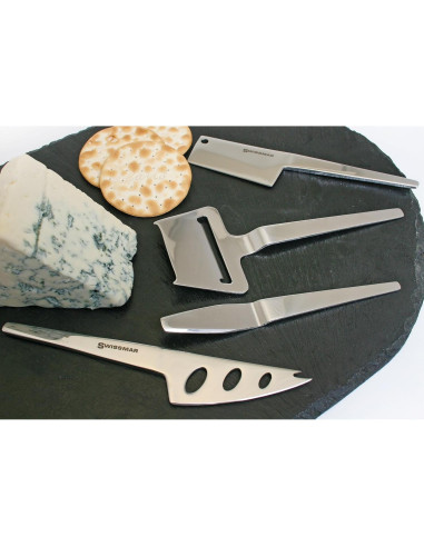 Juego de cuchillos para queso Swissmar 4 piezas acero inoxidable