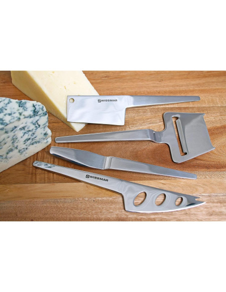 Juego de cuchillos para queso Swissmar 4 piezas acero inoxidable