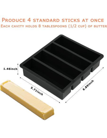 Molde de Mantequilla Silicona Antiadherente Siligruppo 2 Pcs