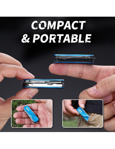 Cortauñas Multiherramienta OUTU 7 en 1 con Llavero Azul