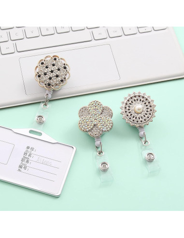 Porta Credenciales Retráctil Coeufuedy 3PCS Multicolor 61cm