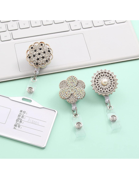 Porta Credenciales Retráctil Coeufuedy 3PCS Multicolor 61cm