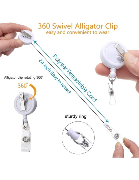 Porta Credenciales Retráctil Coeufuedy 3PCS Multicolor 61cm