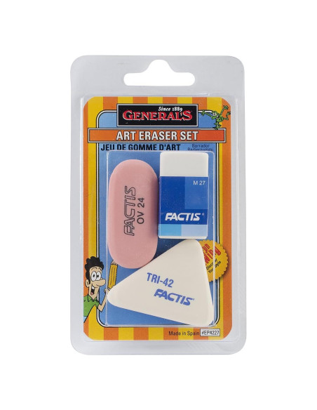 Juego de Gomas de Borrar General Pencil 3 Piezas