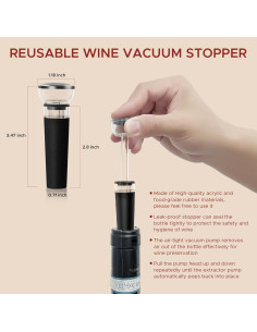 Juego de Sacacorchos 4 en 1 WINWHIRLO con Tapón y Vertedor 2