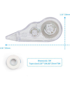 Cinta Correctora Btwescola 10 Piezas 5m Resistente y Precisa 2