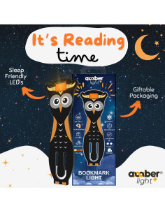 Luz de Lectura Marcador Ámbar para Niños - Batería Recargable 2