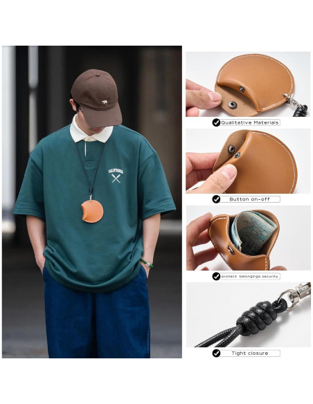 Funda de Cuero Vintage para AirPods Pro 2/1 Wiswhy - Marrón