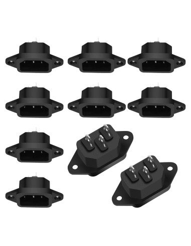 Adaptador de enchufe C14 250V 10A Yingtuyou - 10 PCS
