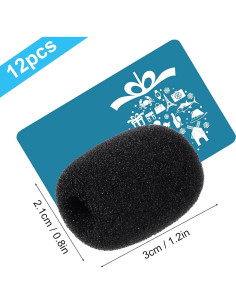 Paquete de 12 Cubiertas de Espuma para Micrófono - Alta Densidad 2