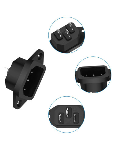 Adaptador de enchufe C14 250V 10A Yingtuyou - 10 PCS