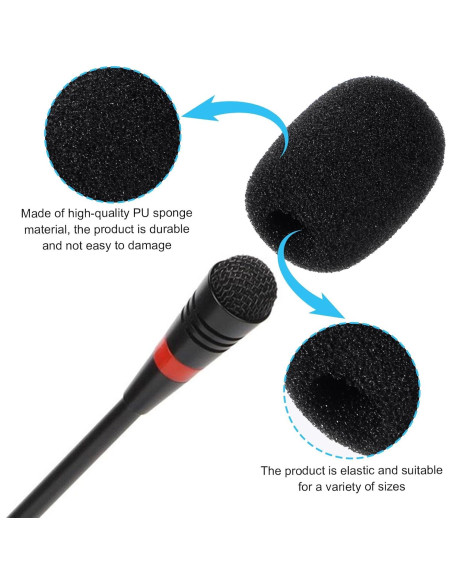 Paquete de 12 Cubiertas de Espuma para Micrófono - Alta Densidad