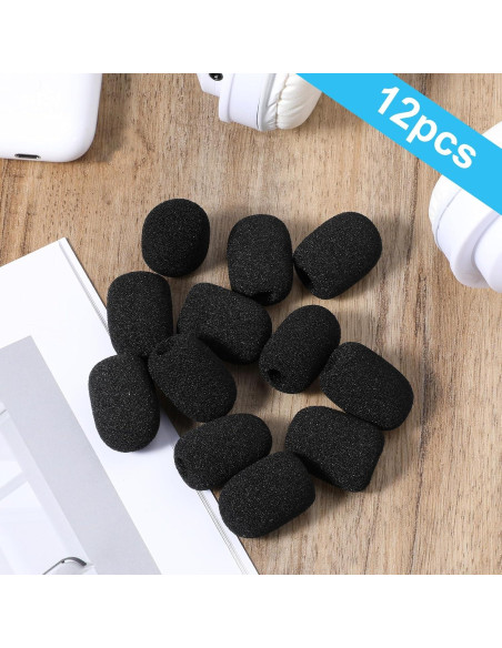 Paquete de 12 Cubiertas de Espuma para Micrófono - Alta Densidad