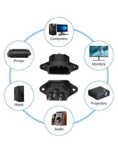 Adaptador de enchufe C14 250V 10A Yingtuyou - 10 PCS
