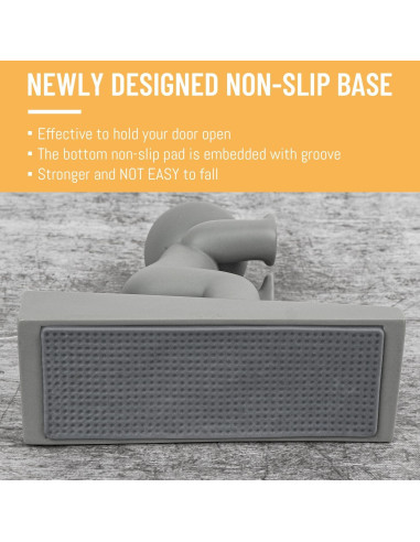 Tope de Puerta Decorativo Omoojee Gris Antideslizante 1 Pz