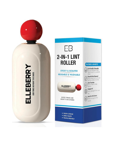 Rodillo de Pelusa Reutilizable ELLEBERRY - Lavable y Ecológico