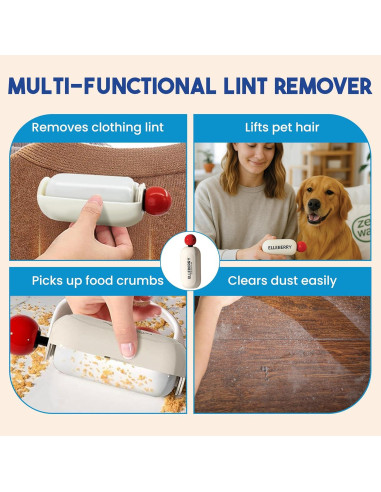 Rodillo de Pelusa Reutilizable ELLEBERRY - Lavable y Ecológico