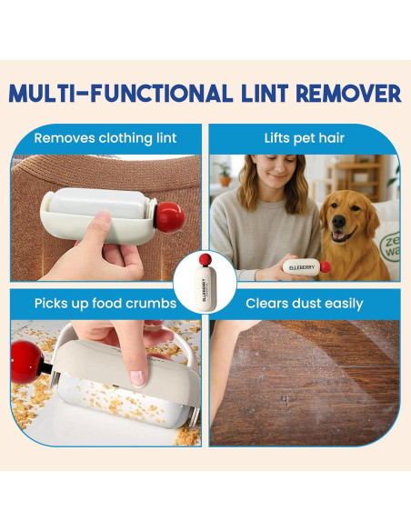 Rodillo de Pelusa Reutilizable ELLEBERRY - Lavable y Ecológico