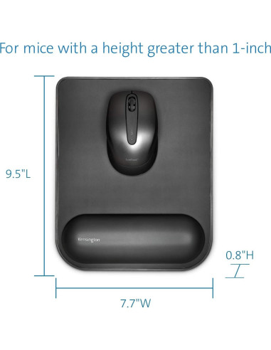 Almohadilla de Ratón Ergonómica Kensington K55888WW, Negro