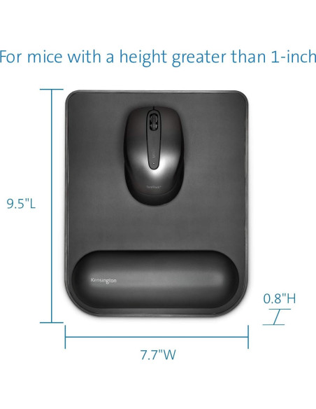 Almohadilla de Ratón Ergonómica Kensington K55888WW, Negro