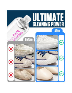 Kit de Limpieza de Zapatos Jevvu 295 ml con 3 Cepillos y Toalla 2