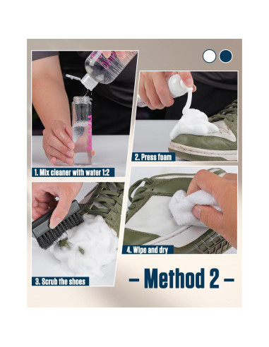 Kit de Limpieza de Zapatos Jevvu 295 ml con 3 Cepillos y Toalla