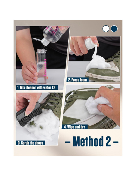 Kit de Limpieza de Zapatos Jevvu 295 ml con 3 Cepillos y Toalla