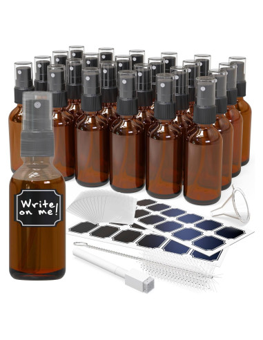 Botellas de Spray de Vidrio Ámbar Nevlers 60 mL - Paquete de 24