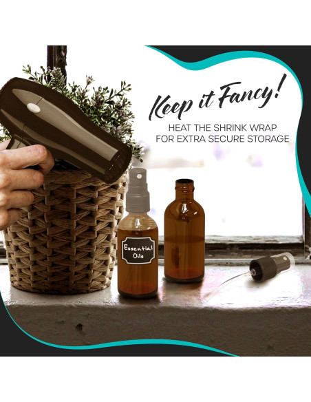 Botellas de Spray de Vidrio Ámbar Nevlers 60 mL - Paquete de 24